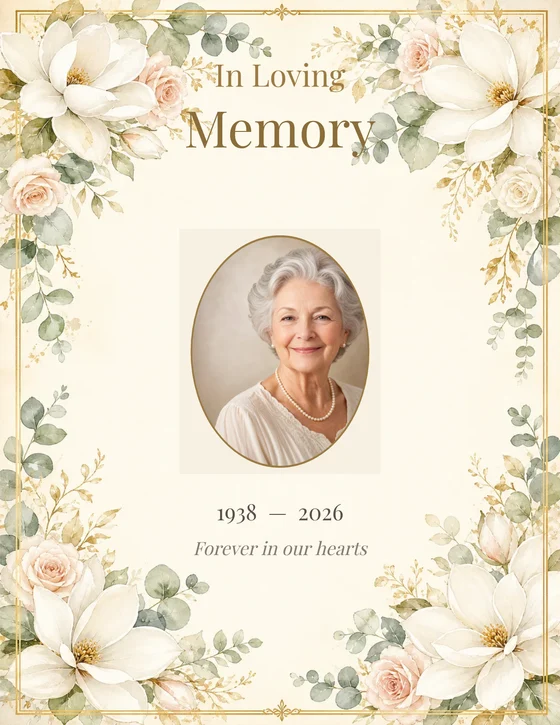 Funeral Program template preview